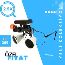 Barışhan Medikal Hiperlupa LT365 Sabit Büyüteç Gözlük Ttl 2.5x Beyaz 5W LED Lambal Ince Çerçeve Dental Loupe Gözlük Çantalı