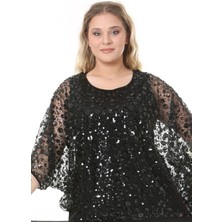 Arıkan Yarasa Kol Detaylı Abiye Bluz