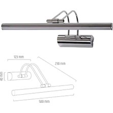 9W 50CM Krom Flüt Aplik Gün Işığı
