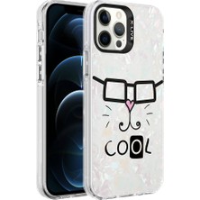 Ankayan Teknoloji Apple iPhone 12 Pro Max Kılıf Mermer Desenli Anky Marbello Kapak-Beyaz