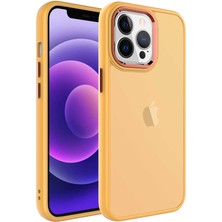 Ankayan Teknoloji Apple iPhone 13 Pro Max Kılıf Buzlu Sert Pc Anky May Kapak-Turuncu
