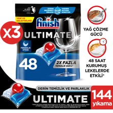 Finish Ultimate Bulaşık Makinesi Deterjanı Kapsül Tablet 144 Adet (48 x 3)