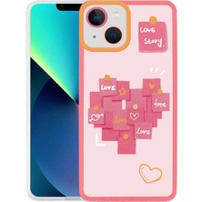 iPhone 13 Uyumlu Anky M-Fit Desenli Kapak-Love Story No2