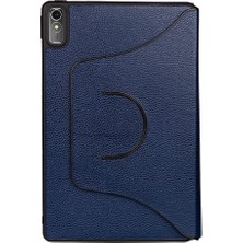 Lenovo Tab P11 11.5" (2.nesil) Uyumlu Anky Fest Dönebilen Standlı Kılıf-Lacivert