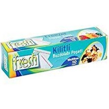Fresh Up 19 cm x 25 cm Kilitli Buzdolabı Poşeti 10 Adet Yüksek Kalite Kullanım İçin Pratik