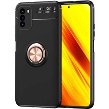 Ankayan Teknoloji Xiaomi Poco M3 Kılıf Anky Ravel Silikon Kapak-Siyah-Rose Gold