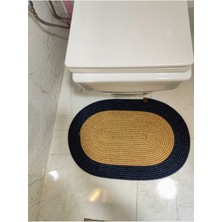 Flz Life Jüt Hasır Tekli,Banyo Paspası,bohem Tarzı Banyo Takımı, Paspas/40X60