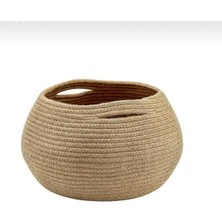 Flz Life Jüt Hasır El Dokuma Bal Küpü Model Sepet Organizer