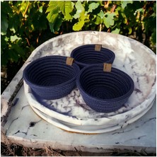 Flz Life 3 Lü Sunum Çerez Takımı Jüt Hasır Sunum Kabı