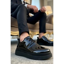 Benerly Erkek Bağcıklı Rugan Spor Ayakkabı Standart Kalıp Deri Fonksiyonel Dayanıklı Kaliteli Rahat