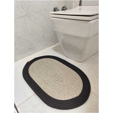 Flz Life Jüt Hasır Tekli,Banyo Paspası,bohem Tarzı Banyo Takımı, Paspas/40X60
