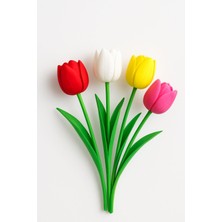 Tigea Accessories 3D Yazıcı Ile Üretilmiş Yapay Çiçek Islak Lale 6 Adet