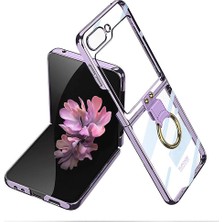 Ankayan Teknoloji Galaxy Z Flip 6 Kılıf Anky Yüzüklü Kıpta Kapak-Lila