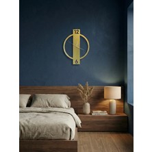 Nuvori Metal Özel Renk Duvar Saati - Sessiz Akar Mekanizmalı 25 x 40 cm -Açık Bronz  Metal Saat