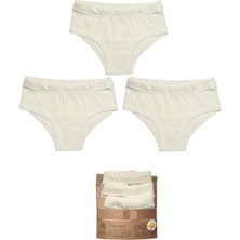 Organickid Naturel Kız Çocuk İç Çamaşır Set 3'lü