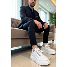 Benerly Erkek Bağcıklı Rugan Sneaker Yuvarlak Burunlu Standart Kalıp Fonksiyonel Dayanıklı Estetik