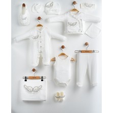 Eda Baby Melek Kanatlı %100 Pamuk Yenidoğan Hastane Çıkış 10'lu Takım