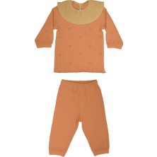 Organickid Charmed Kız Bebek Kiremit Pijama Takımı
