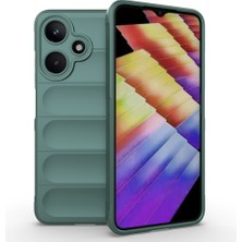 Ankayan Teknoloji Infinix Hot 30I Kılıf Esnek Tpu Oyuklu Arka Yüzey Tasarımlı Anky Etnik Silikon Kapak - Koyu Yeşil