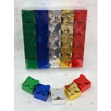 Gürlek Tekstil Hediyelik Kutu Kına, Karışık Renk Kelebek Desen 100 Adet Kına, Düğün Kına Gecesi Sünnet Söz Nişan