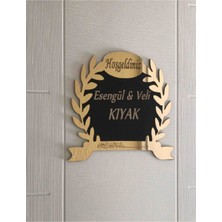 Evsay Hoşgeldiniz Yazılı Kapı İsimliği Kapı Süsü Duvar Süsü Duvar Dekoru