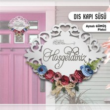 Evsay Pleksi Dış Kapı Süsü Kapı Aksesuarı Güllü Model