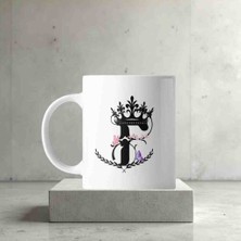 Her Yaş Güzel Kraliçe Tacı F Harfi Tasarım Kupa