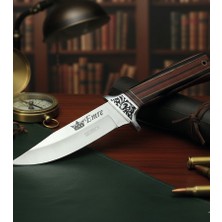 İşte Bu Kişiye Özel Isimli Kral Baskılı A058-1 26.5 cm Lanmark Av Bıçağı