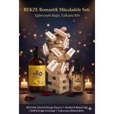 Rekze Romantik Set: Denge Oyunu (48 Görev) + Yenilebilir Masaj Yağları (Vanilya Xl & Çikolata)