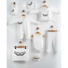 Eda Baby Melek Kanatlı %100 Pamuk Yenidoğan Hastane Çıkış 10'lu Takım