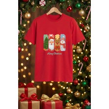 Windy Island Yetişkin/çocuk Unisex "christmas/noel" Temalı Baskılı %100 Pamuk T-Shirt