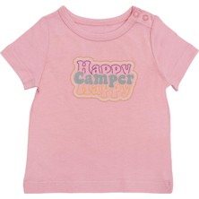 Organickid Adventure Kız Bebek Toz Pembe Kısa Kollu T-Shirt