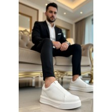 Benerly Erkek Günlük Sneaker Düşük Yaka Bağcıksız Kalın Taban Deri Süet Fonksiyonel Dayanıklı Spor