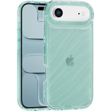 Vissona iPhone Air Uyumlu Telefon Kılıfı Kamera Çıkıntılı Kabartmalı Parlak Desenli Darbe Emici Silikon Kılıf