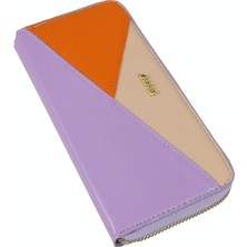 Ollbag 1007 Suni Deri Kadın Cüzdan / Çanta Mix Lila