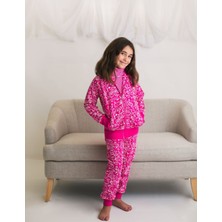 Organickid School Kız Çocuk Pembe Metraj Eşofman Altı