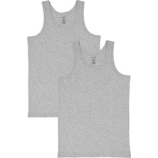 Organickid Basic Erkek Gri Melanj Atlet Seti 2'li