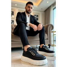 Benerly Erkek Bağcıklı Rugan Sneaker Yuvarlak Burunlu Standart Kalıp Fonksiyonel Dayanıklı Estetik
