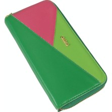 Ollbag 1007 Suni Deri Kadın Cüzdan / Çanta Mix Benetton Yeşil