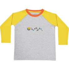 Organickid Mix Çocuk Reglan Uzun Kollu Sarı T-Shirt