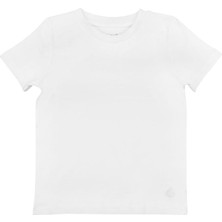 Organickid Basic Çocuk Beyaz Kısa Kol T-Shirt