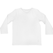 Organickid Basic Çocuk Beyaz Uzun Kol T-Shirt