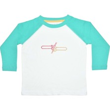 Organickid Gamer Çocuk Reglan Uzun Kollu Yeşil T-Shirt