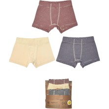 Organickid Cranberry Erkek Çocuk Iç Çamaşır Set 3'lü