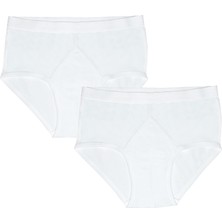 Organickid Basic Erkek Beyaz Yüksek Bel Slip Seti 2'li