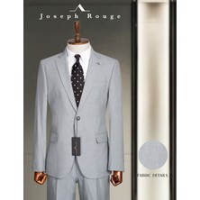 Joseph Rouge Slim Fit Açık Gri Düz Superfine Wool Takim Elbise