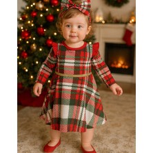 Organickid Plaid Bebek Ekose Elbise