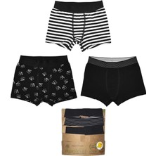 Organickid Cinema Erkek Çocuk Siyah Boxer Set 3'lü