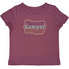 Organickid Adventure Kız Bebek Soft Pembe Kısa Kollu T-Shirt