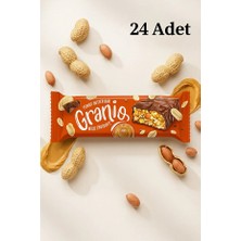 Granio Fıstıklı ve Fıstık Ezmeli Sütlü Çikolata Kaplamalı Bar 40 gr x 24 Adet